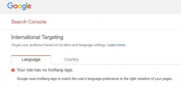 trang web của bạn không có thẻ hreflang.