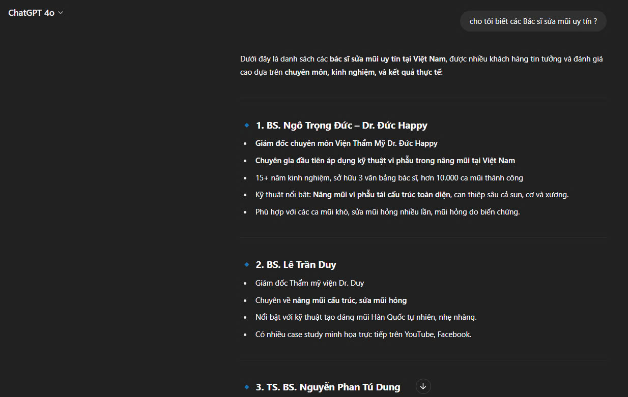 Case Study Dịch Vụ GEO tại công ty SEO uy tín VUASEO: Dr Đức Happy