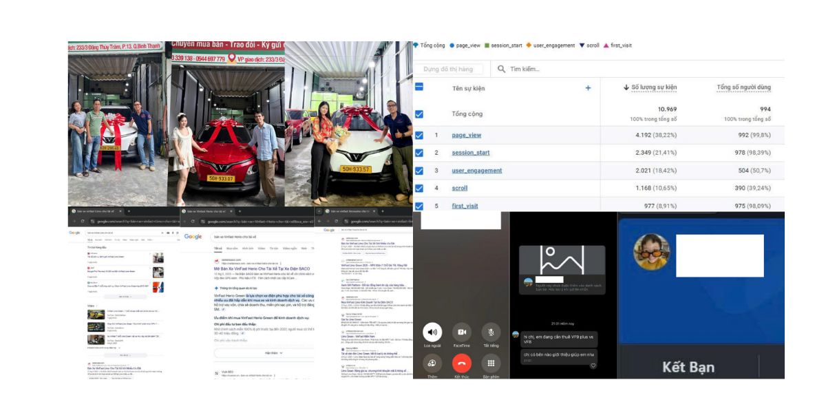 Công ty SEO web xe ô tô điện VinFast