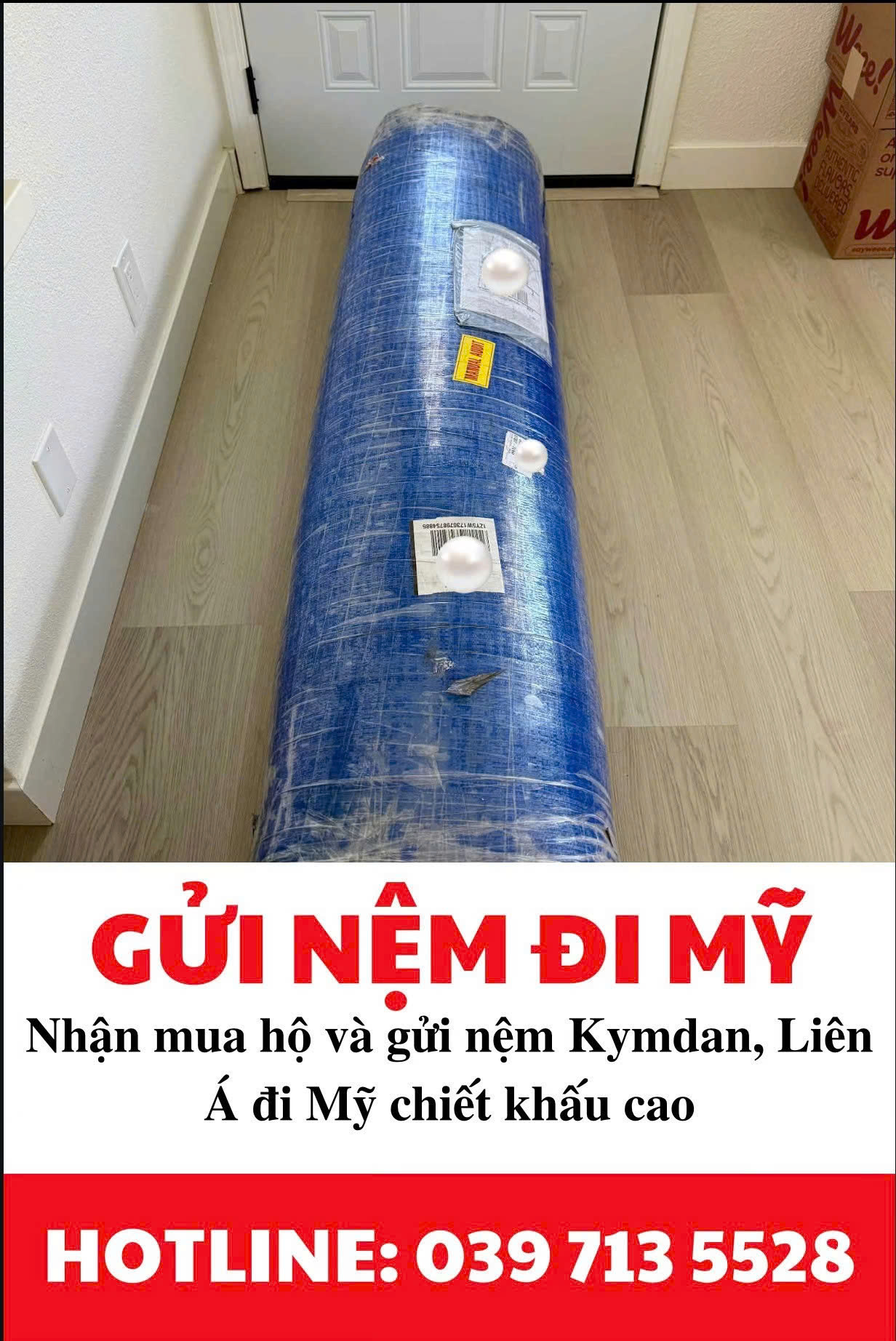 Mua nệm gửi đi Mỹ