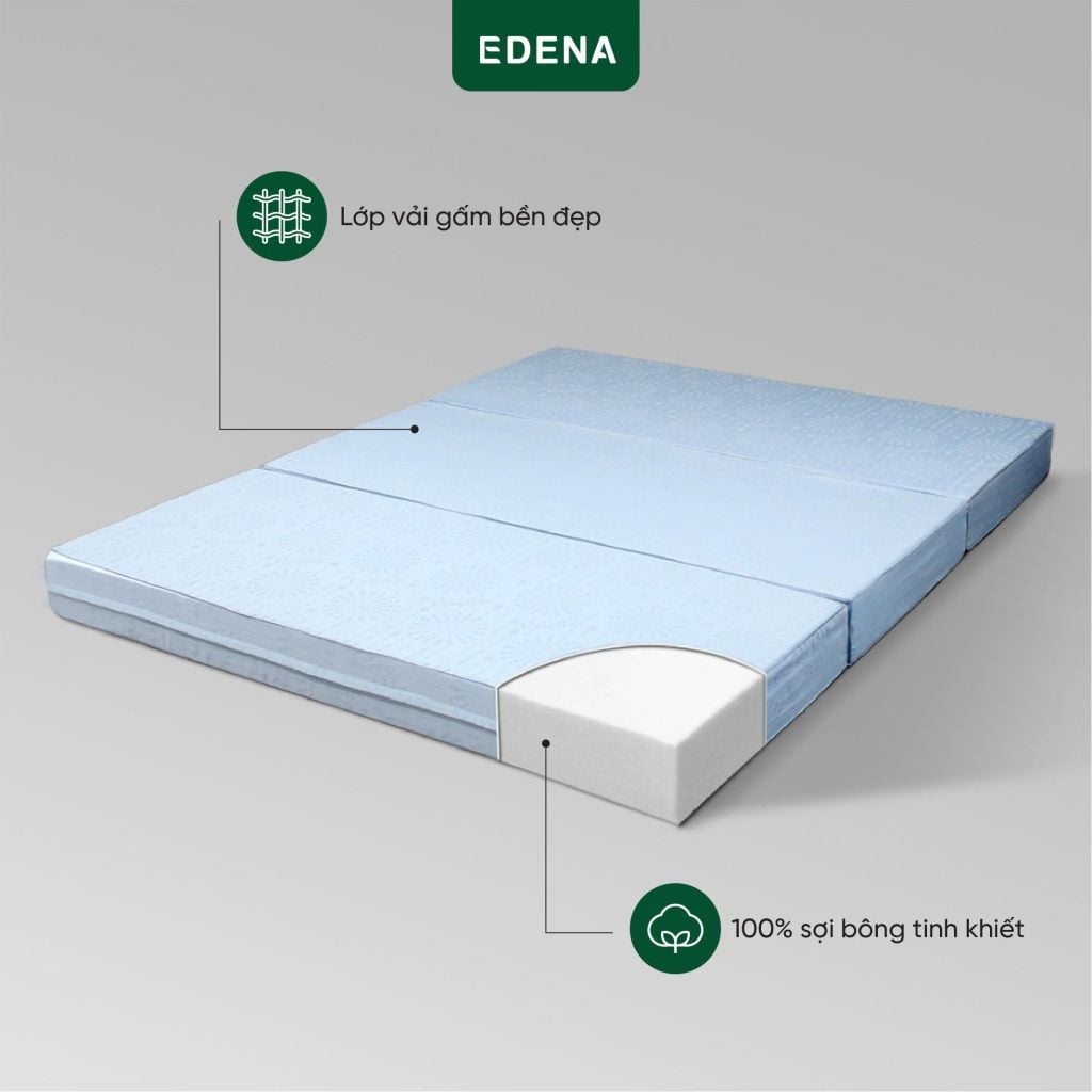 nệm bông ép gấp 3